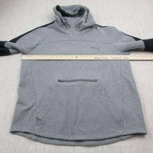 PUMA Evostripe Adjustable Hoodie Mens Large Gray Heather Long Sleeve Drawstring - Picture 9 of 9